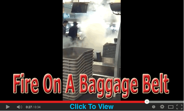Baggage Belt Fire Video