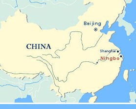 Map of Ningbo