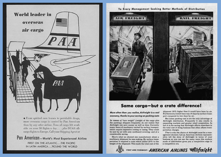 Pan American Cargo and American Cargo Ads