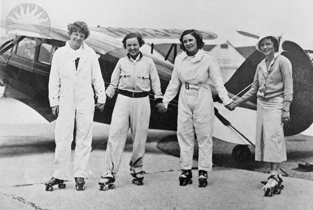 Amelia Earhart, Elvy Kalep, Frances Marsalis and Betty Huyler Gillies