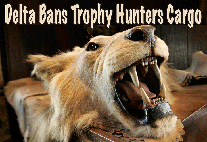 Delta Bans Trophy Hunter Cargo