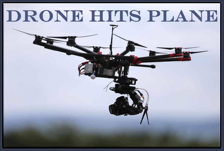 Drone Hits Plane