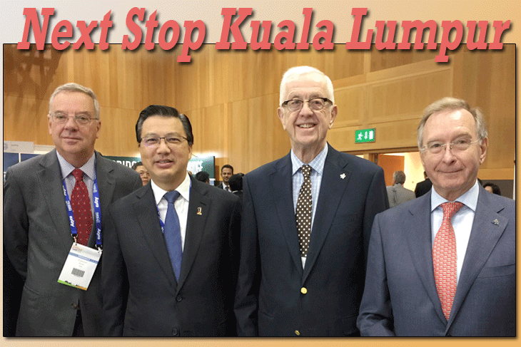 Francisco Parisi, Dato'Liow Tiong Lai, geoffrey Arend and Jean-Claude Delen