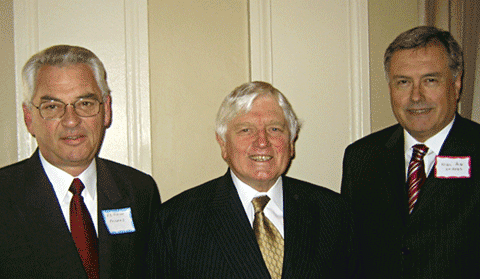 Ed Chism, Sir Maurice Flanagan and Nigel Page