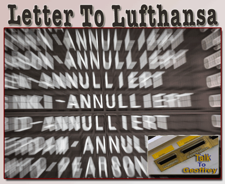 Letter To Lufthansa