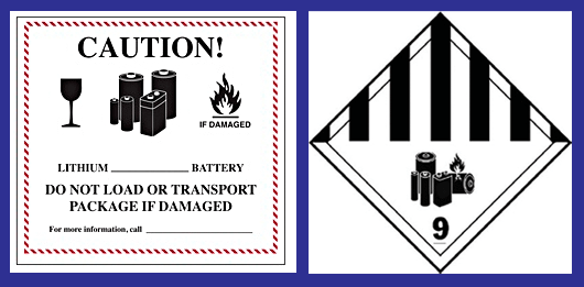 New Lithium battery labels