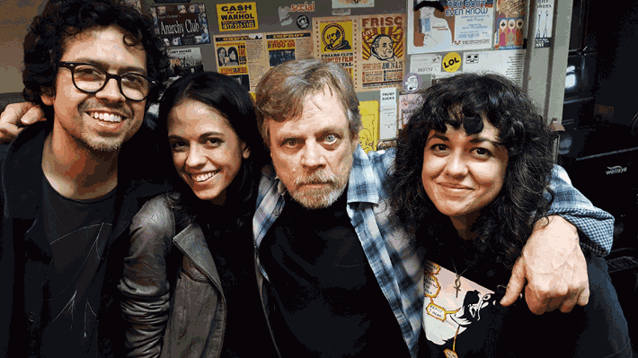 Hamill with kids