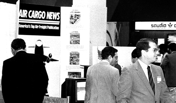 Air Cargo News booth, 1982 Air Cargo Forum
