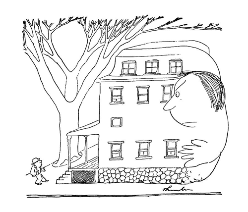 Thurber House And Woman