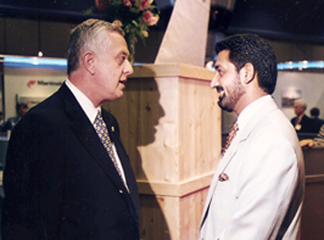 Geoffrey Arend and Sheikh Ahmed bin Saeed Al Maktoum