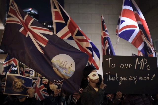 Hong Kong British Consulate demonstrators