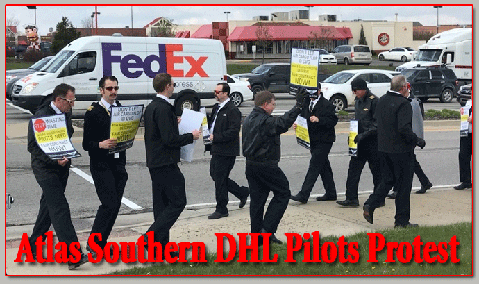 Atlas Southern DHL Pilots Protest