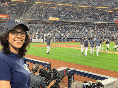 Emily Arend at Yankee Stadium