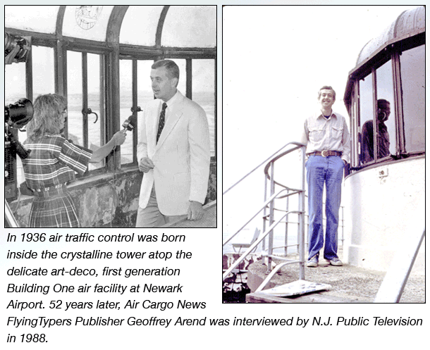 Geoffrey Arend at old Newark Control Tower