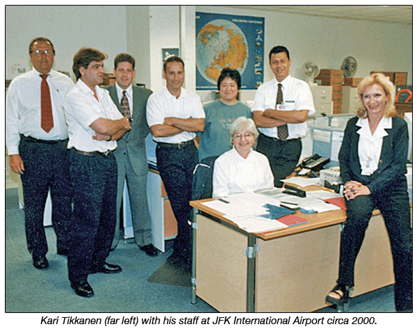 Kari Tikkanen and staff 2000