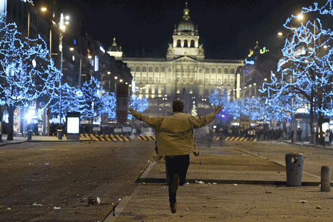 Wenceslas Square New Year's Eve