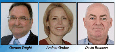 Gordon Wright, Andrea Gruber and David Brennan