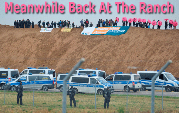 DHL Protest, Schkeuditz. Germany