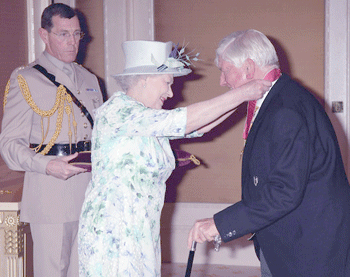 Queen Elizabeth and Maurice Flanagan