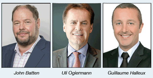 John Batten, Uli Ogiermann, Guilaume Halleux