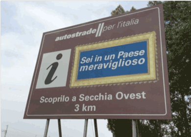 Italian Road sign