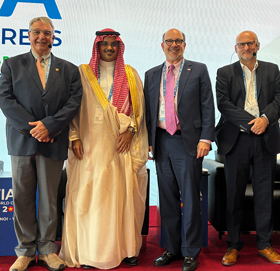 Dr. John Kent, H.E. Mousa Al Bargi, Brandon Fried, Martin Lee