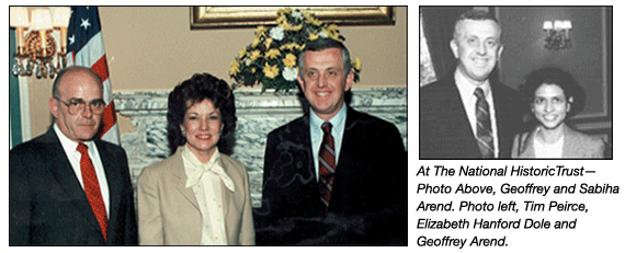 Elizabeth Hanford Dole, Tim Peirce, Geoffrey Arend, Sabiha Arend