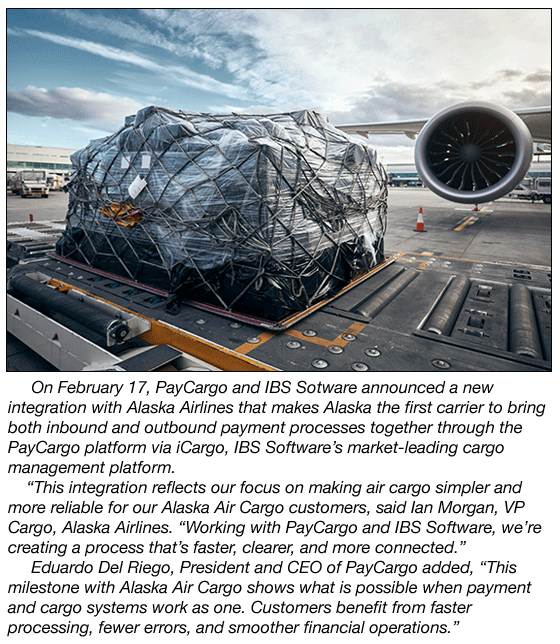 PayCargo, IBS Software, Alaska Airlines Cargo